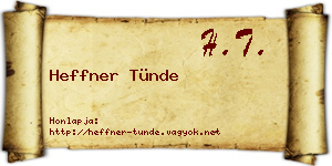 Heffner Tünde névjegykártya